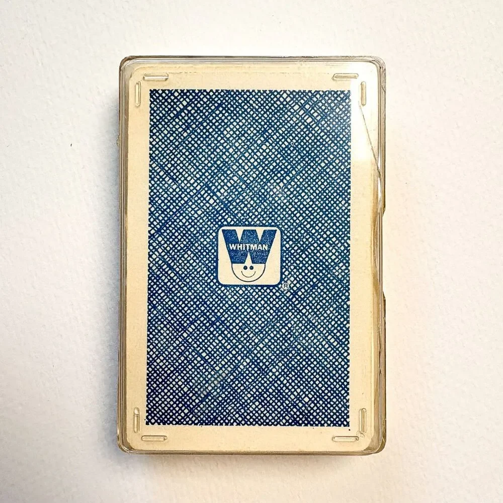 Vintage Old Maid Card Game Complete Whitman with Orig. Plastic Case White